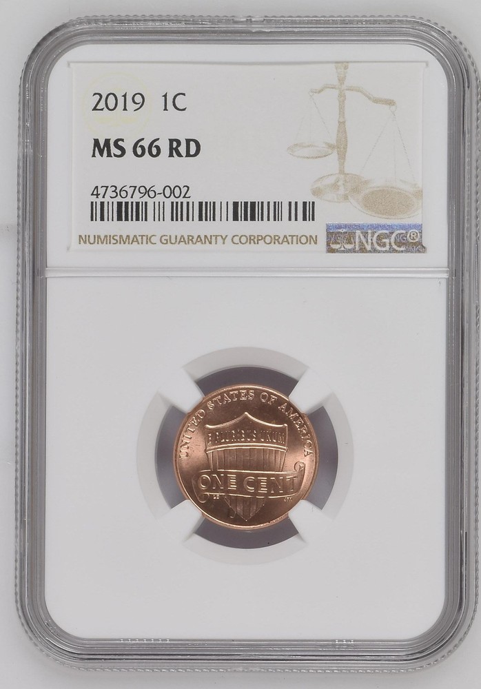 2019 P Lincoln Shield Cent NGC MS66RD