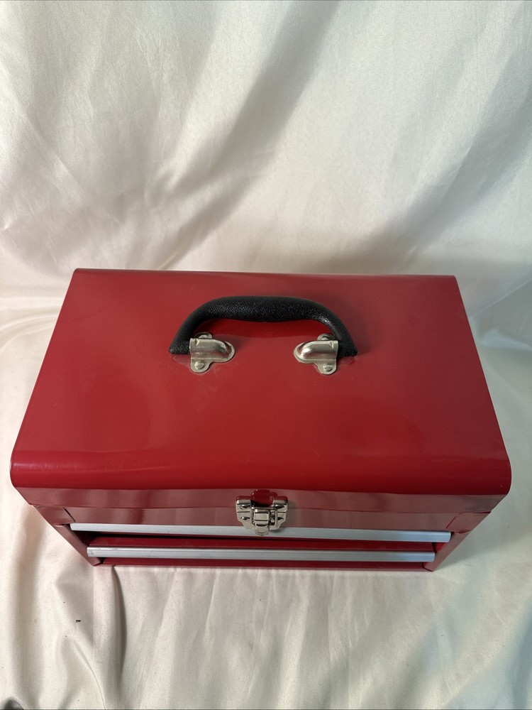 Small Red Tool Box With Assorted Tools