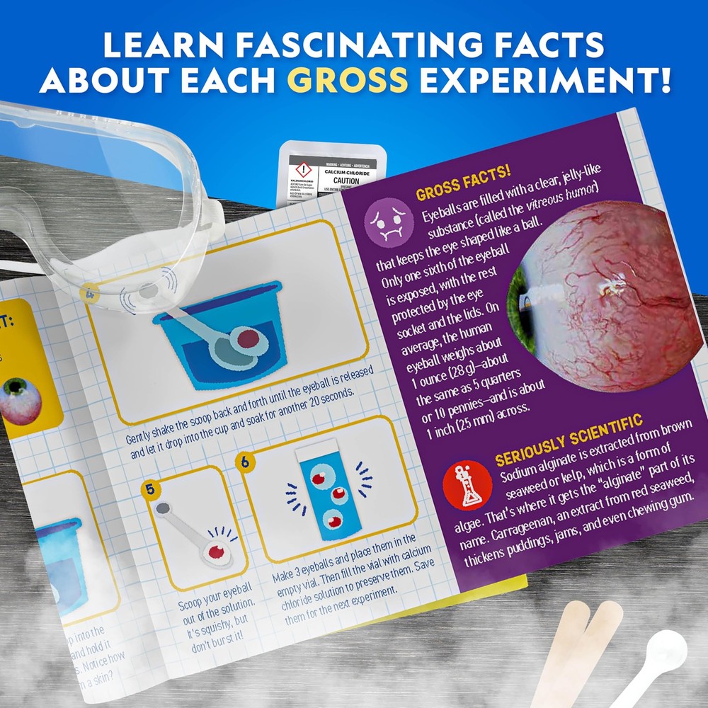 National Geographic Incredibly Gross Science Kit – 16 Disgusting Experiments ...