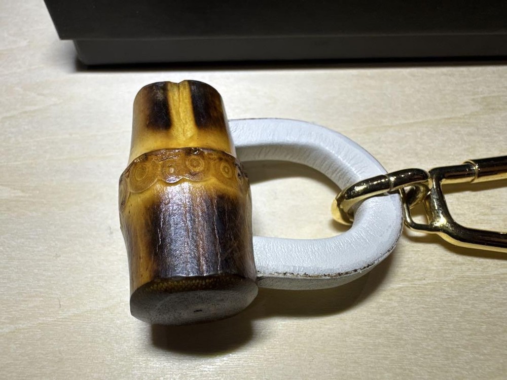 Rare GUCCI bamboo keychain retro