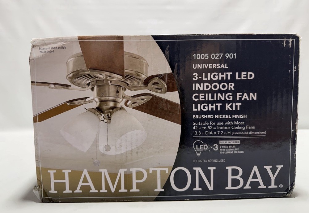 Hampton Bay 3 Light LED Ceiling Fan Light Kit Universal