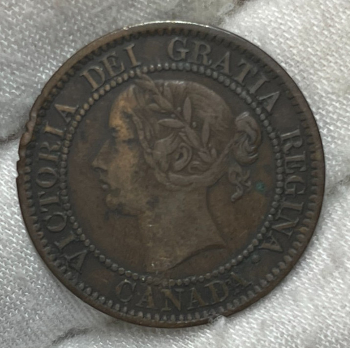1859 Canada One Large Cent Coin #1
