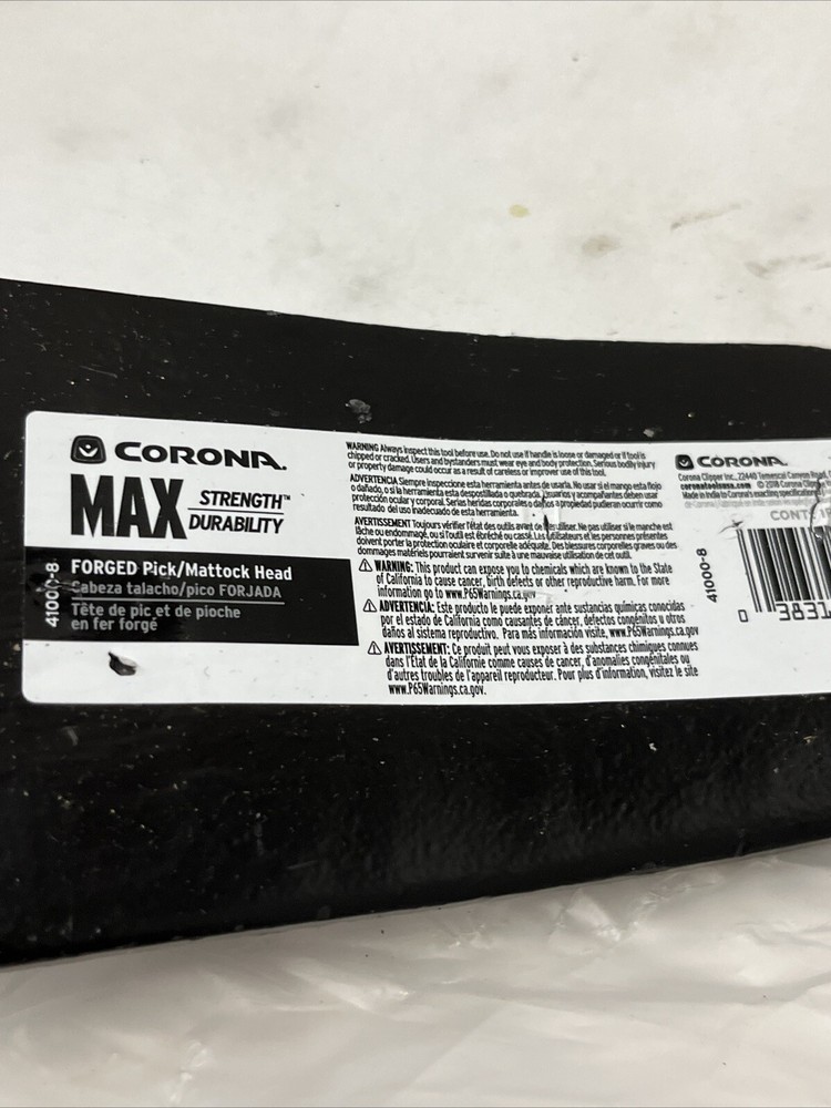 CORONA MAX MATTOCK PICK HEAD ONLY