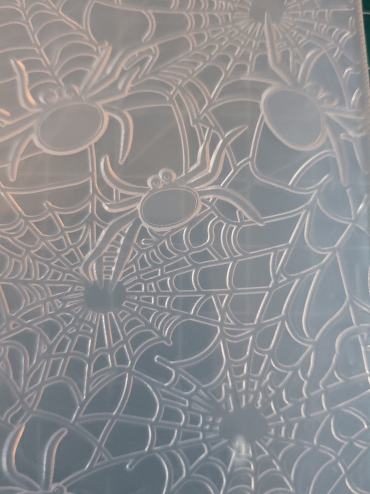 Universal Thin plastic 3d embossing folder Halloween Spider Web Man Birthday