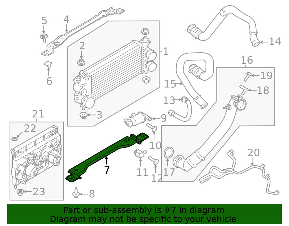 Genuine Ford Inter-Cooler Bracket HL3Z6K864A