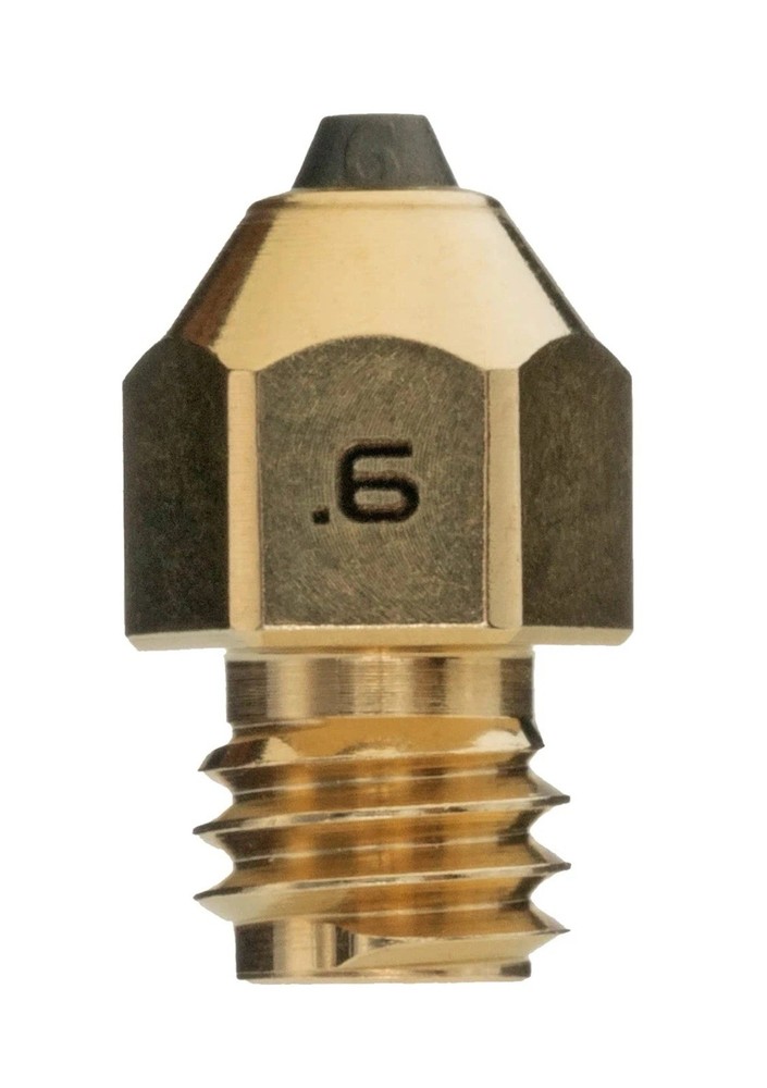 Diamondback Nozzles – MK8 Compatible – Polycrystalline Solid Diamond Tip .6mm