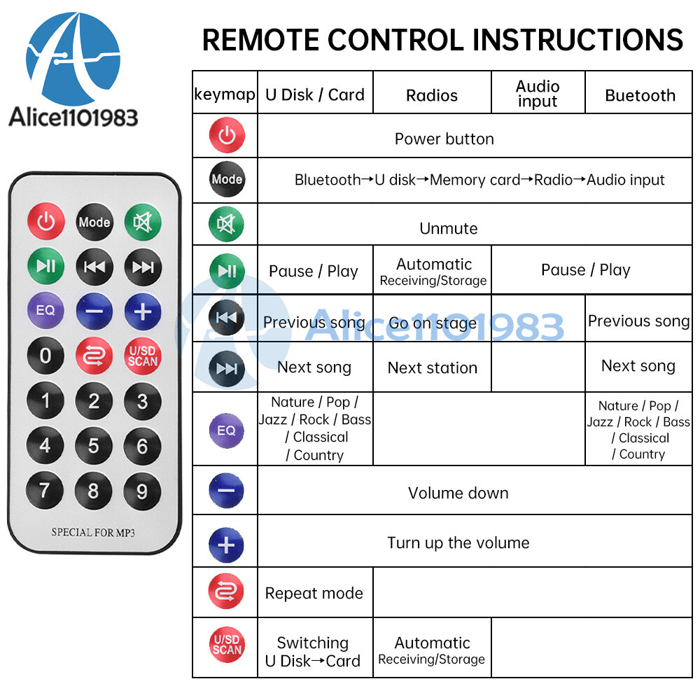 2*25W Car MP3 Player Decoder Board WMA FM Radio Wireless Bluetooth Audio Module