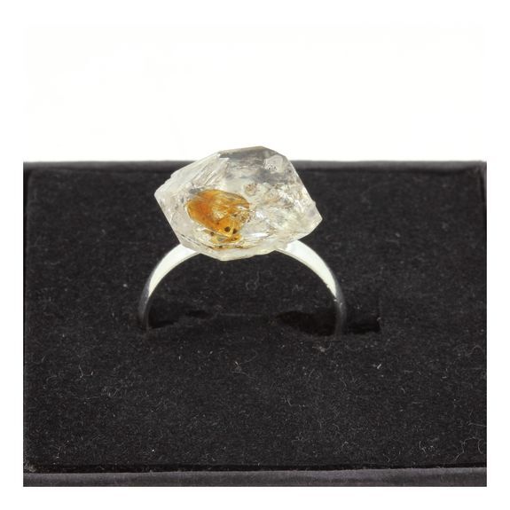 Raw Petroleum Quartz Ring. 14.52 Ct. Adjustable Size.