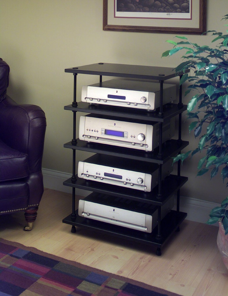 Salamander Archetype 5.0 5-Shelf Audio Rack Black