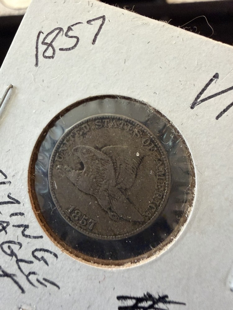 1857 1C Flying Eagle Cent Coin