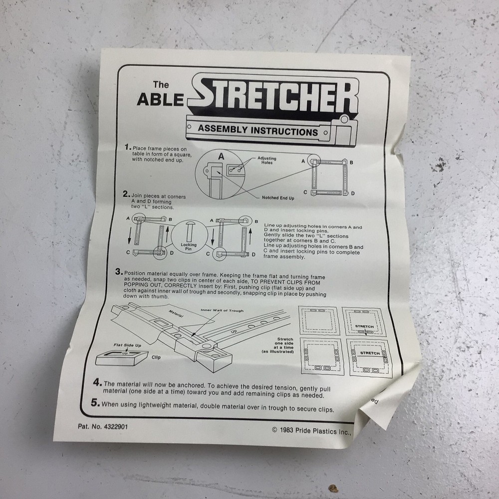 Able Stretcher Needlework Frame - Cross Stitch/Quilting