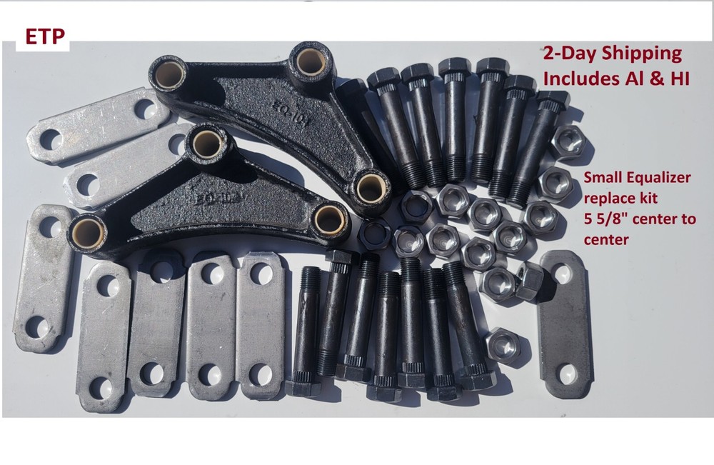 Trailer replace kit tandem small equalizers shackles bolts 3500 - 6,000 lb axles