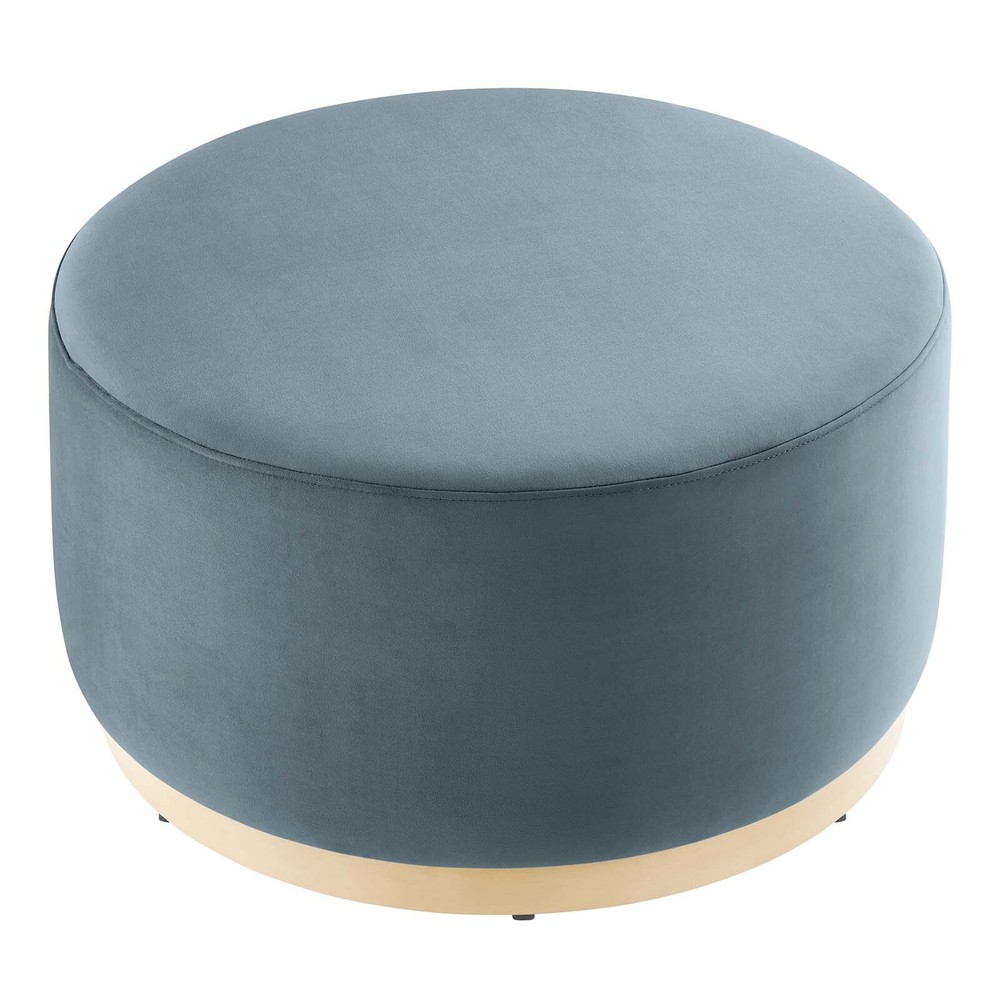 Modway Large 29" Round Performance Velvet Upholstered Ottoman
