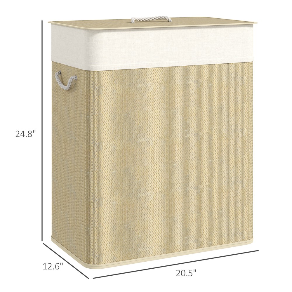 Laundry Hamper Cabinet Storage Cabinet Natural Cream White