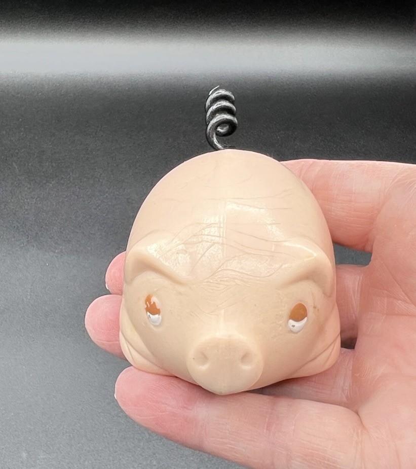 Vintage Hard Plastic Pig Cork Screw