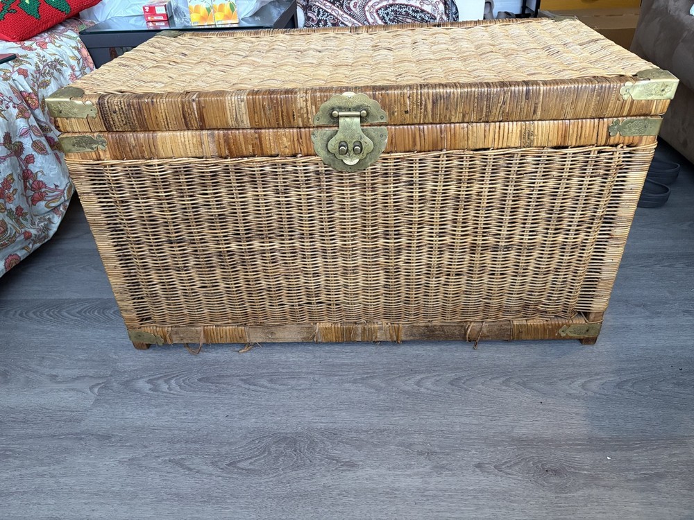 Vintage Bamboo Chest