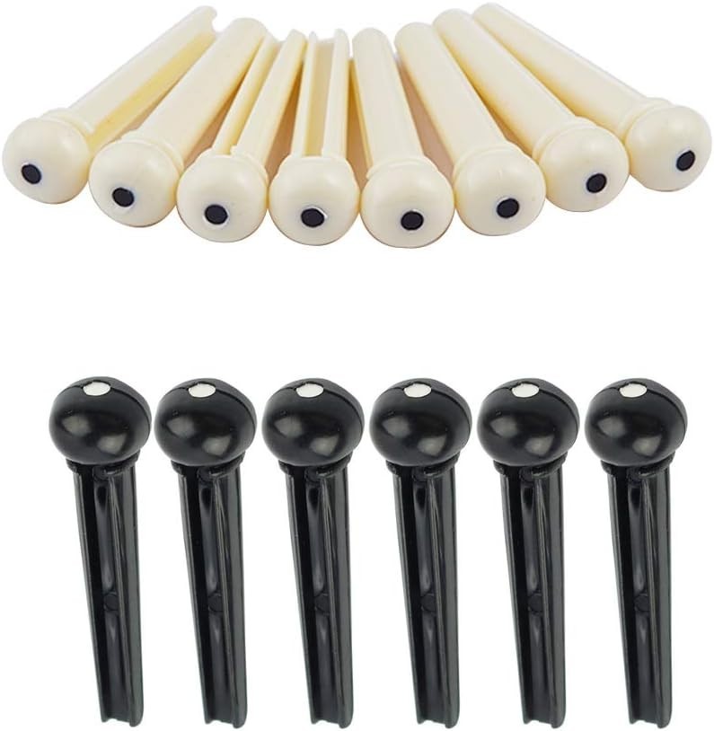 Durable 24 Guitar Bridge Pins with Puller - Replacement for Acoustic Guitars