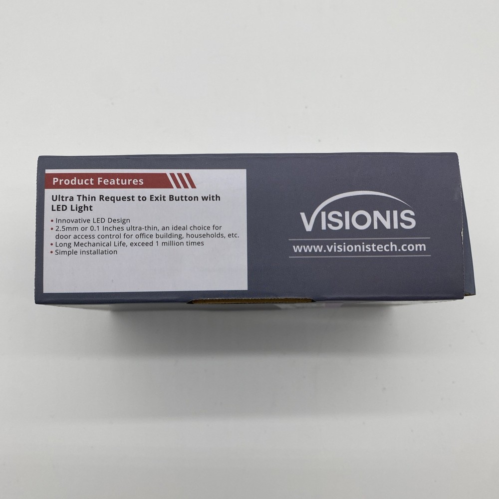 Visionis VIS-7005 Ultra Thin Request to Exit Button with LED for Door Access New
