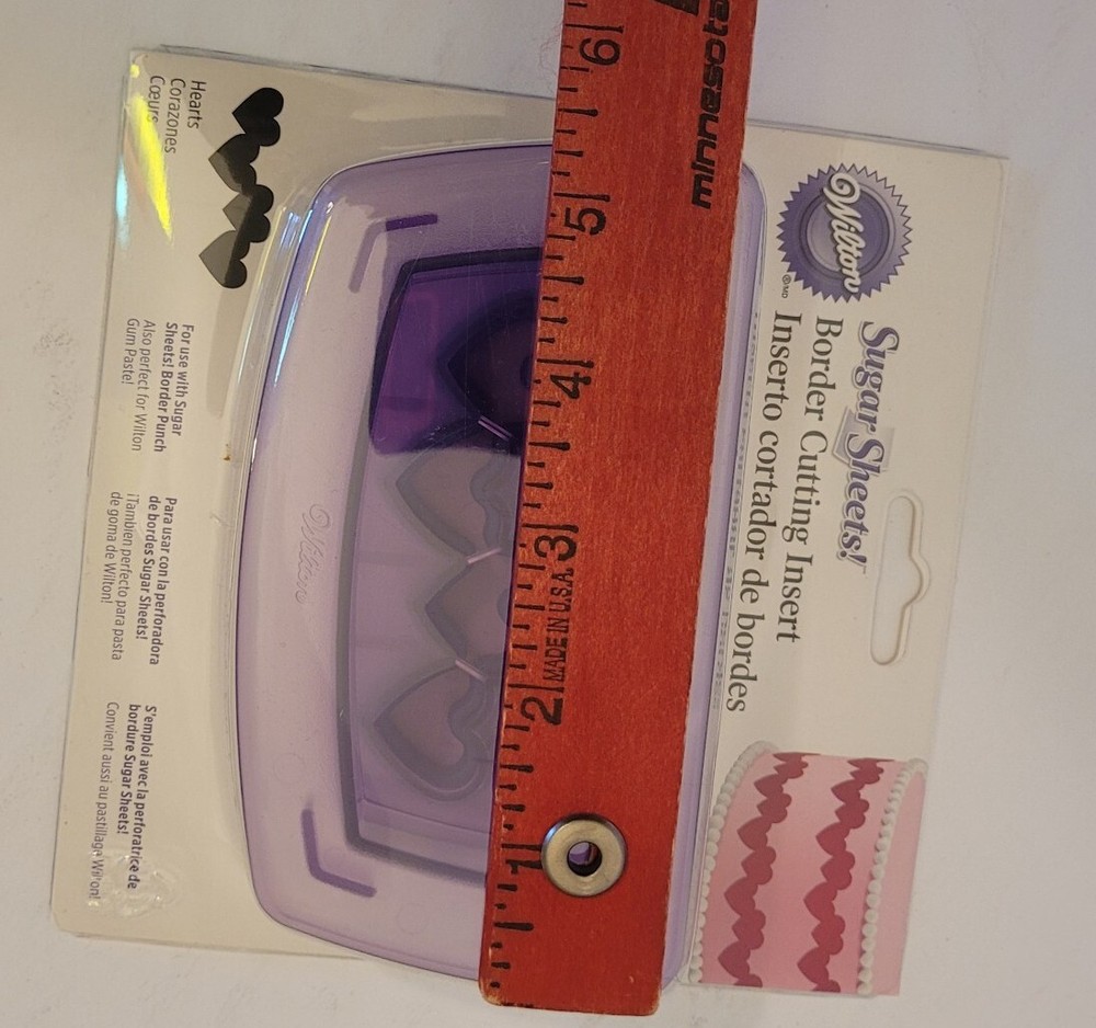 WILTON SUGAR SHEETS! Punch - Cutting Inserts & Border Cutting Inserts HEART NEW