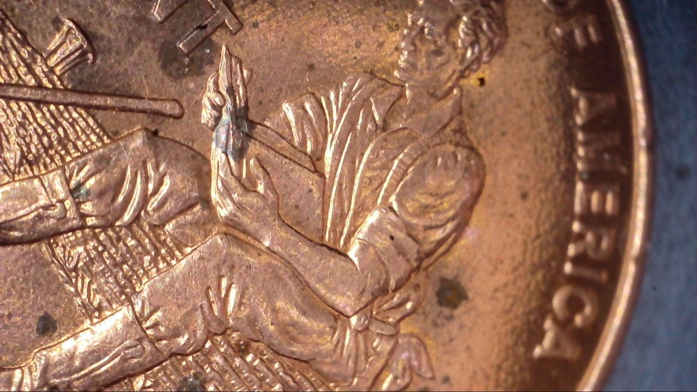 2009 Lincoln Bicentennial Cent Extra finger