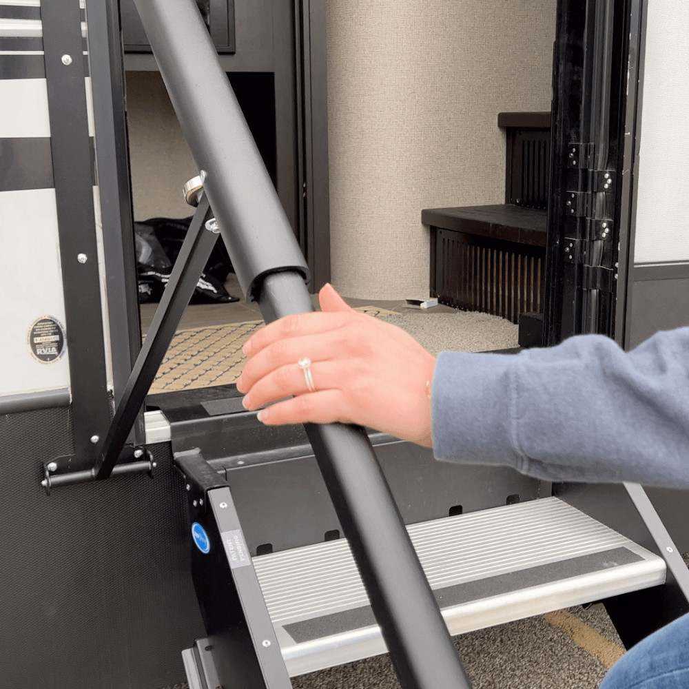 MOR/ryde SP56-469 Entry Step Hand Rail 54.4in Telescopic Length Extends 42.5in