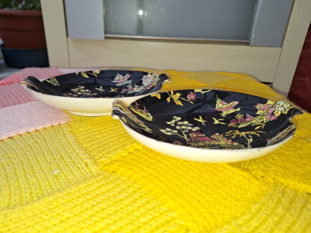 Antique Pin Dish Pair