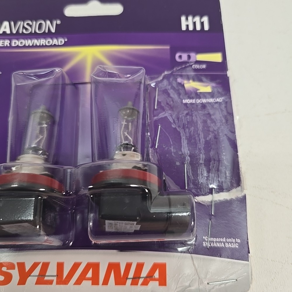 SYLVANIA - H11 XtraVision - Halogen Headlight (2 Bulbs) Packaging Is Damaged