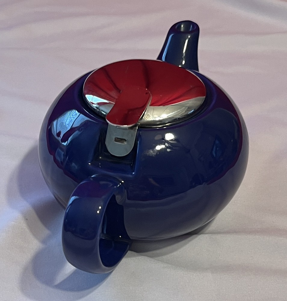 Certified International Colbalt Blue Teapot
