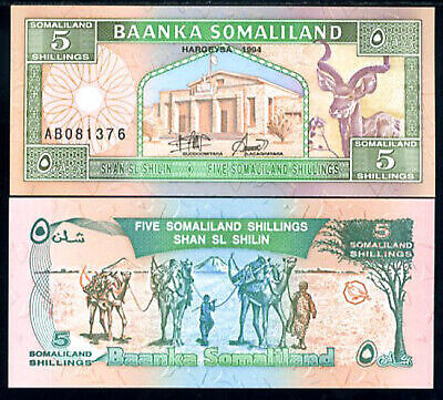Somaliland 5 Shillings 1994 P 1 UNC