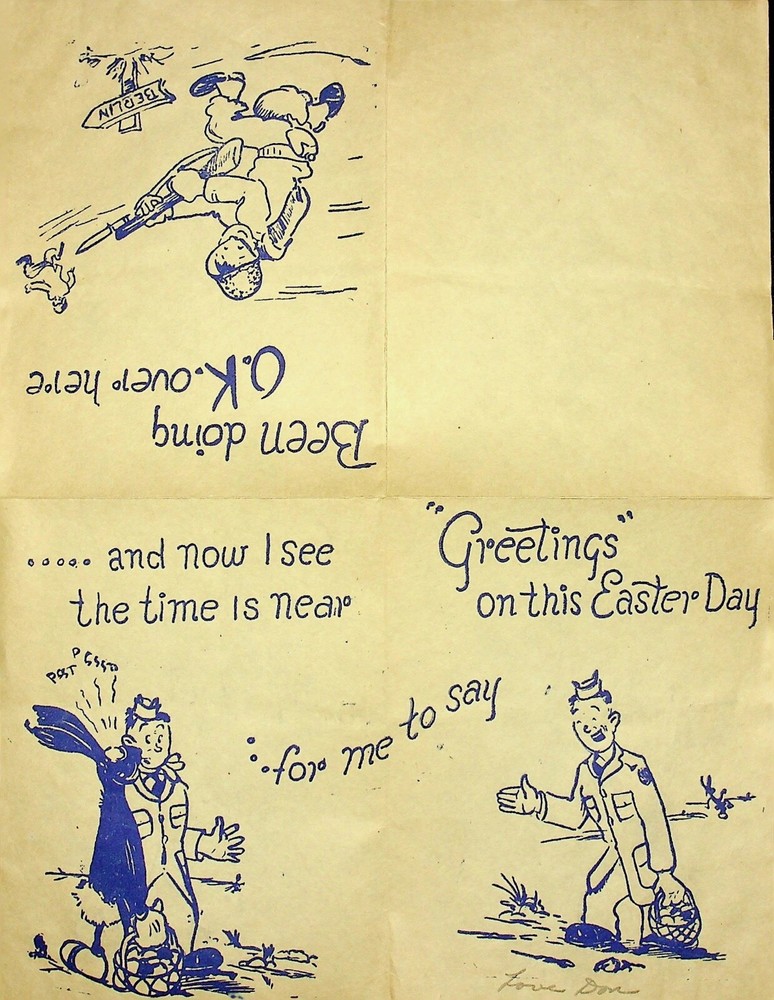 WWII BEEN DOING OK OVER HERE EASTER NOTE - LL-67