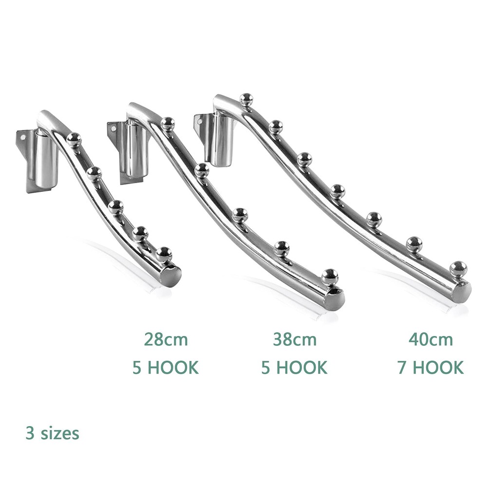 Wall Mounted Folding Garment Hooks, Foldable Wall Mount Clothes Drying Rack, ...