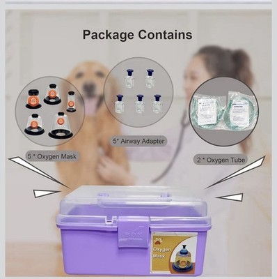 Pet Oxygen Mask Kit - Emergency Support for Dogs & Cats