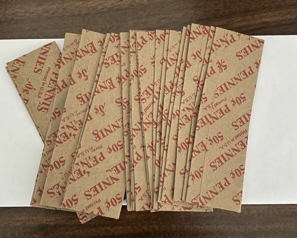 US Penny Wrappers, 25 Flat Penny wrappers