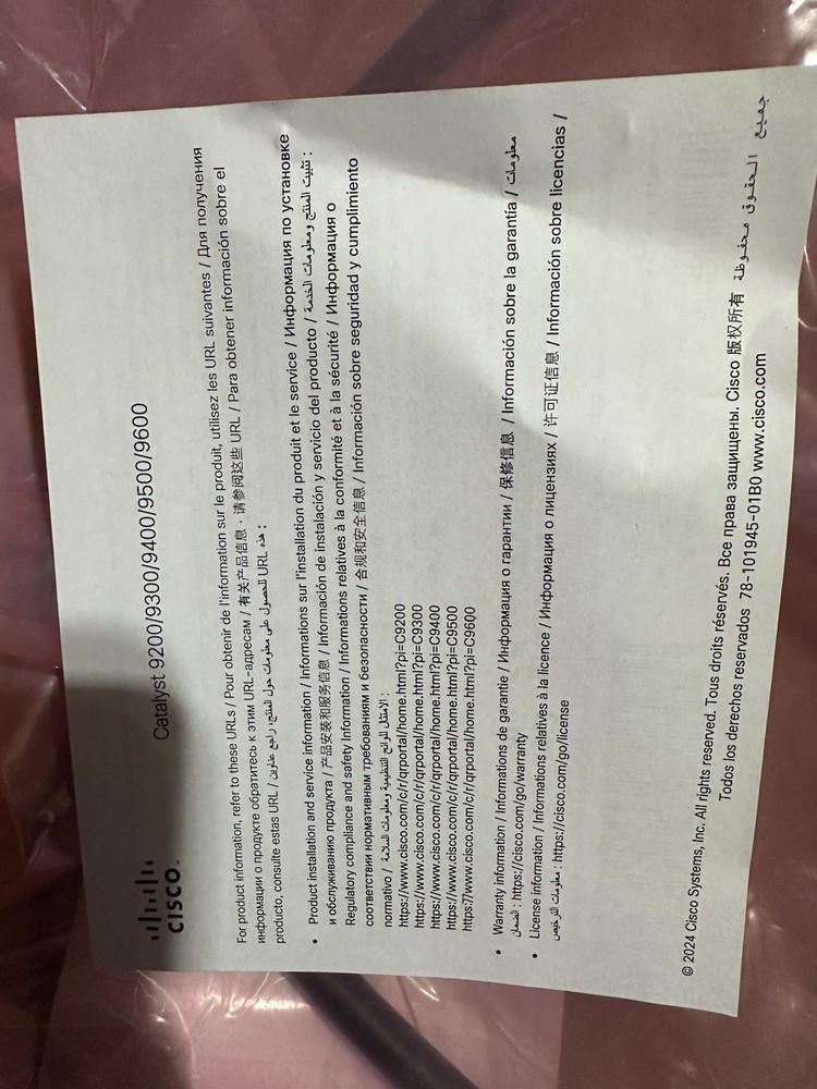 Cisco Network Stacking Cables Open Box. Brand New Never Used