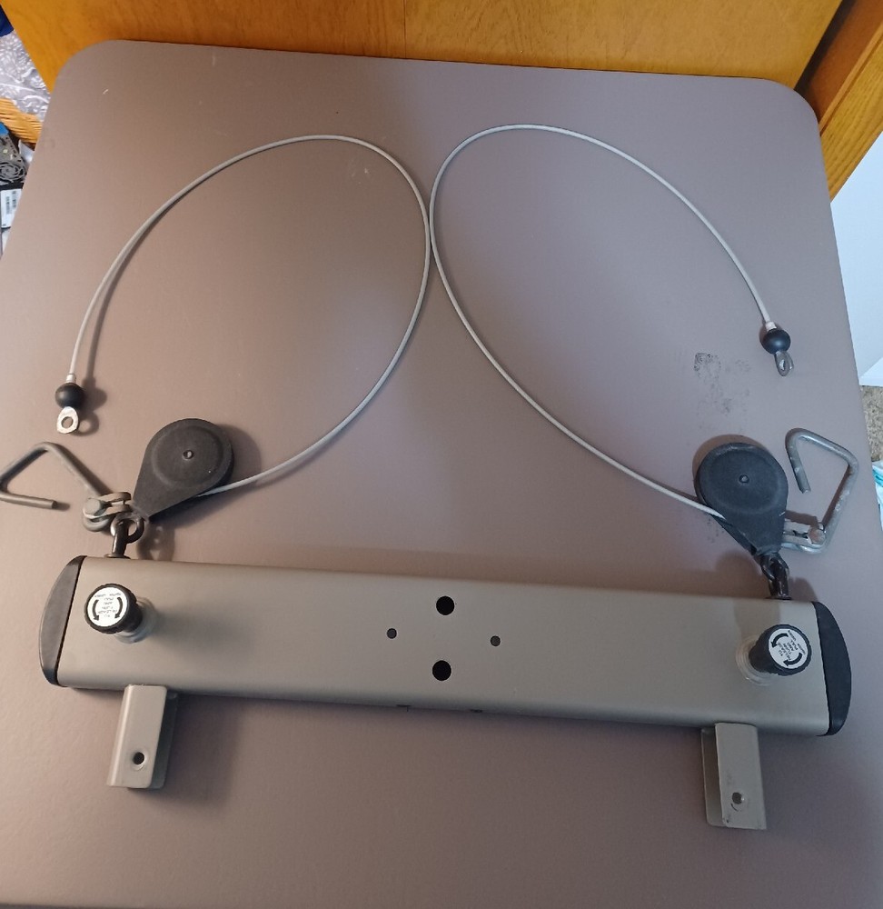 Bowflex Ultimate Adjustable Rail Bar w/ Rod Cables Pulleys Hooks