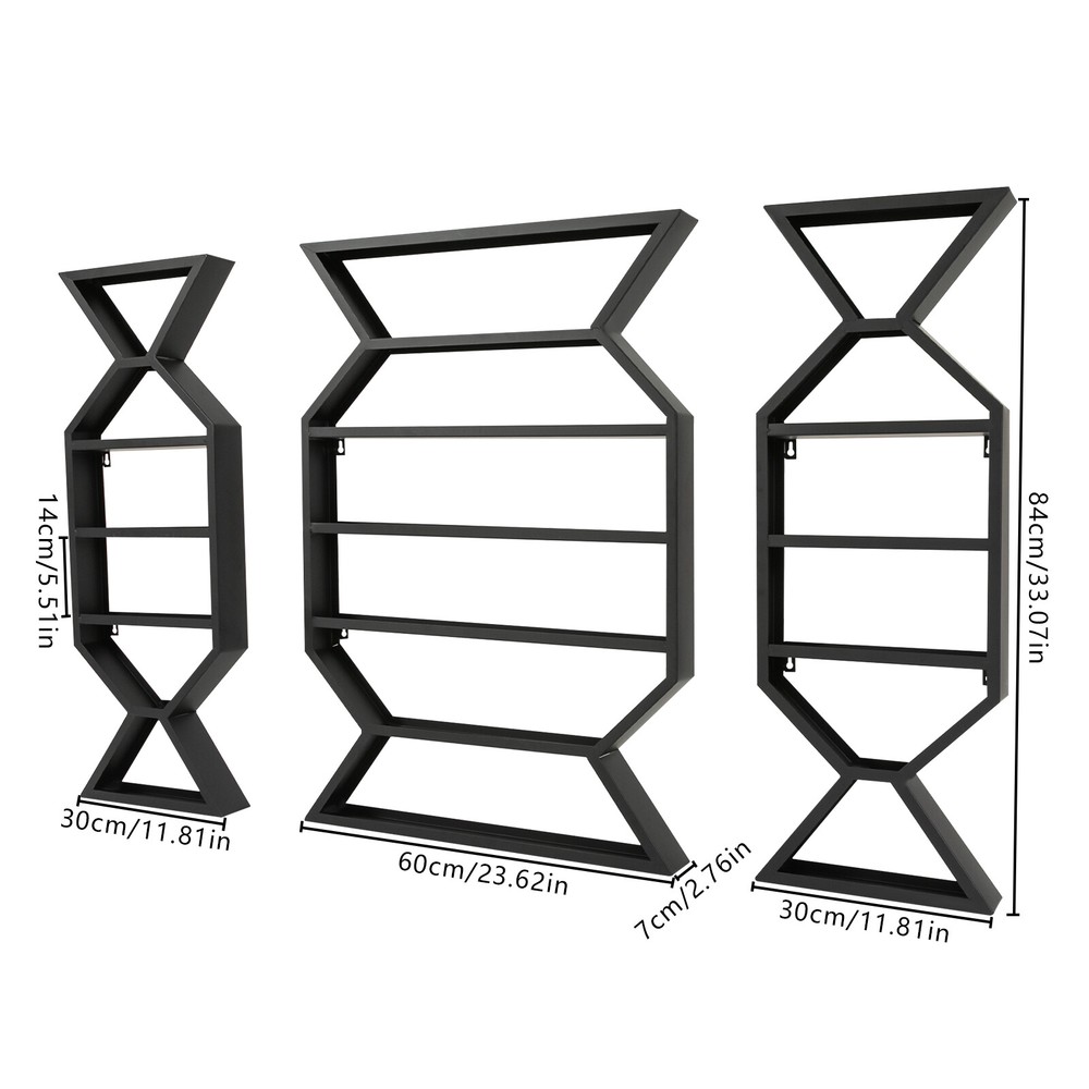 3pcs Set Nail Polish Wall Mount Rack Organizer Perfume Display Makeup Holderr