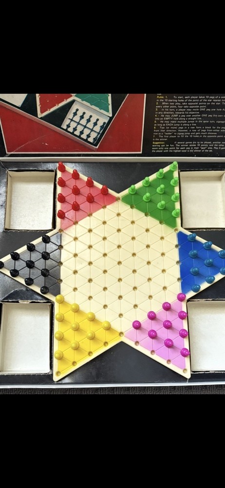 Retro Vintage Grace Chinese Checkers Complete