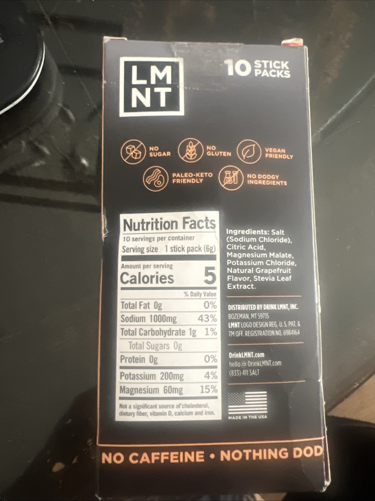 LMNT Electrolytes Hydration Keto GRAPEFRUIT - 10 packs