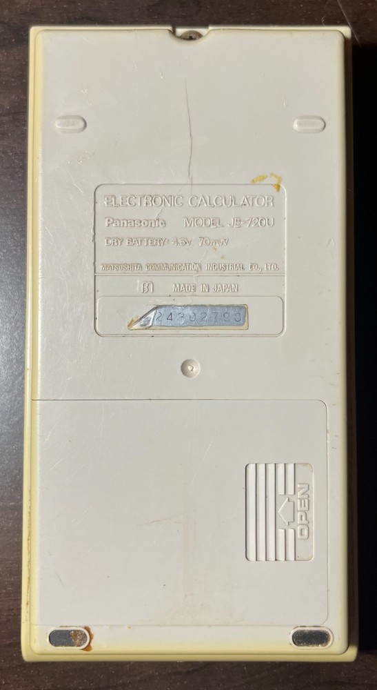 1984 Panasonic JE-720U Compuvoice Talking Calculator- Tested Calculator Function