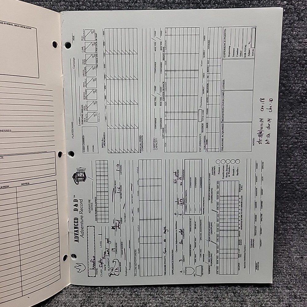 Advanced Dungeons & Dragons: Permanent Character Folder (9029, 1979) READ