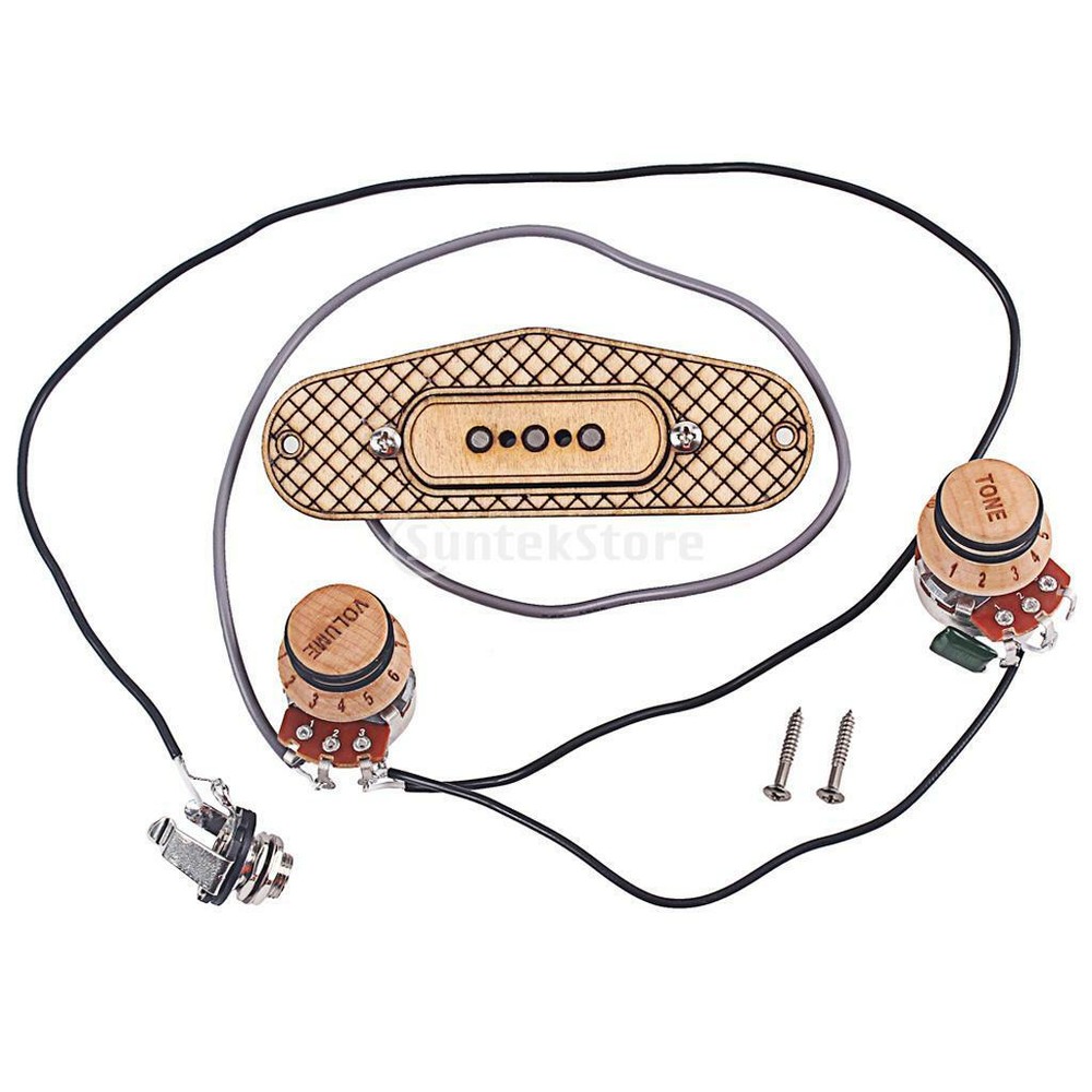 Pickup Pre- Maple for 3-String Box Guitar Replacement