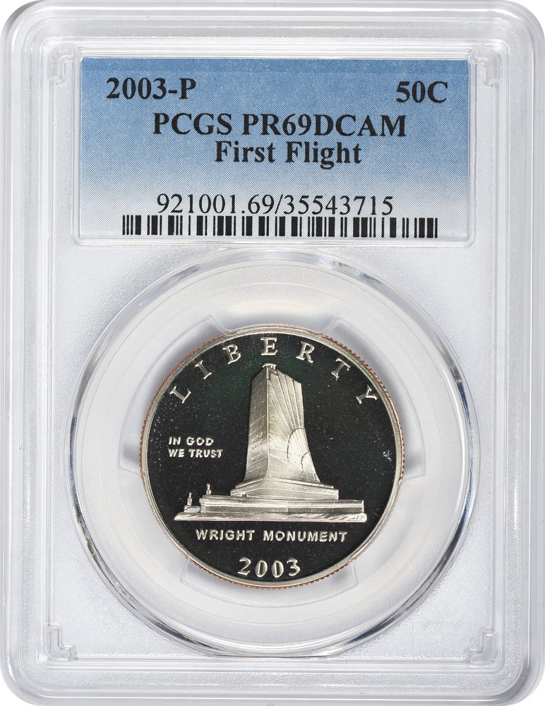 2003-P First Flight Commemorative Half PR69DCAM PCGS Proof 69 Deep Cameo