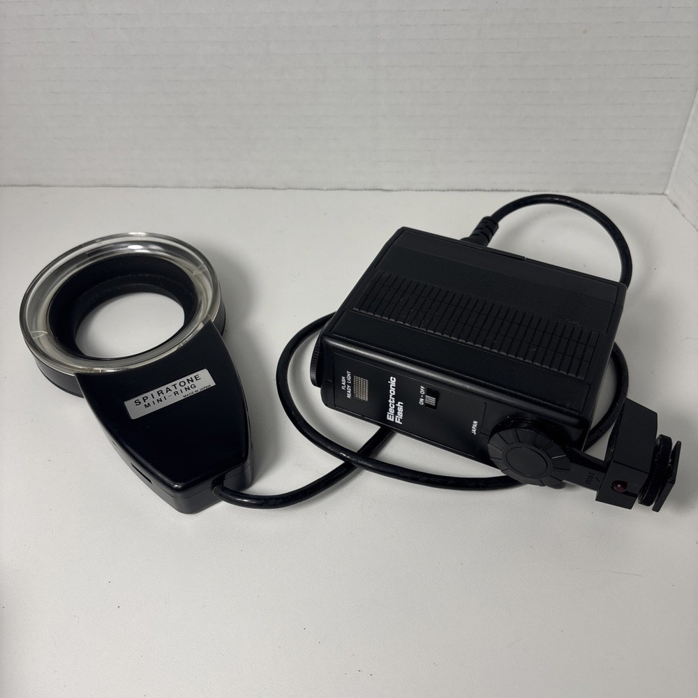 Vintage Spiratone Mini-Ring Camera Flash Set Mount Tested