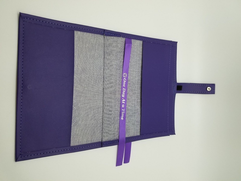 Alcoholic Anonymous Purple Deluxe Double AA Book Cover