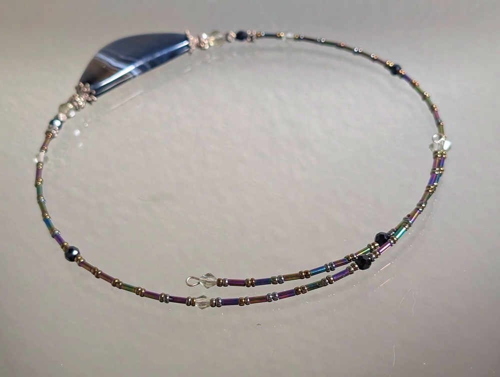 Vintage Agate Boho Tibetan Necklace