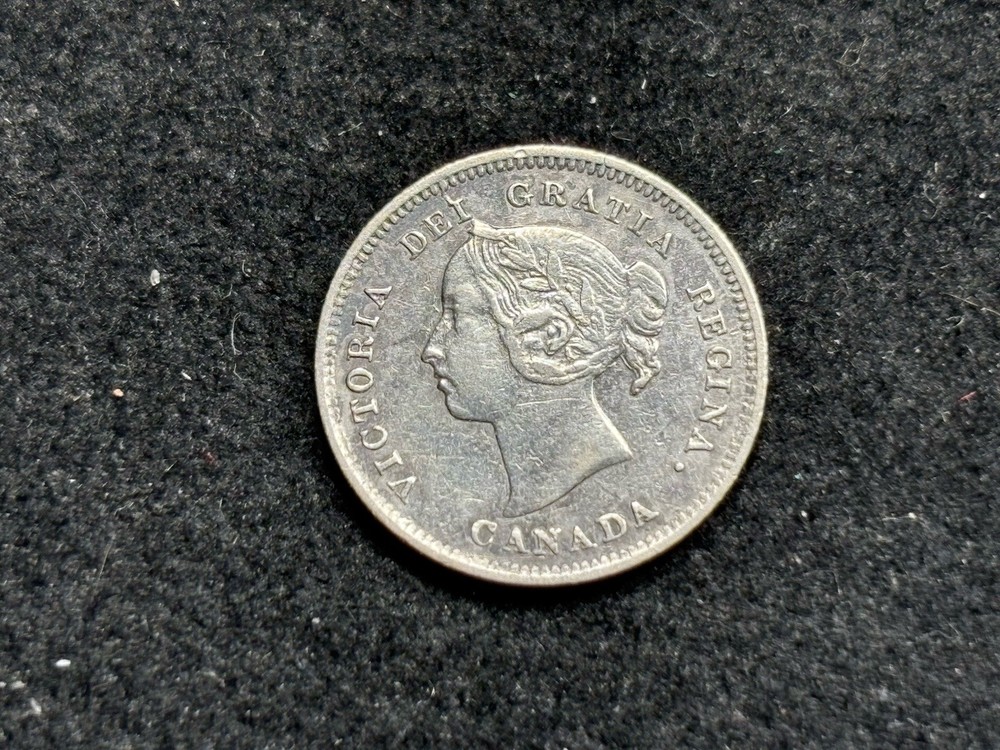 1888 Canada Five Cents Silver Queen Victoria