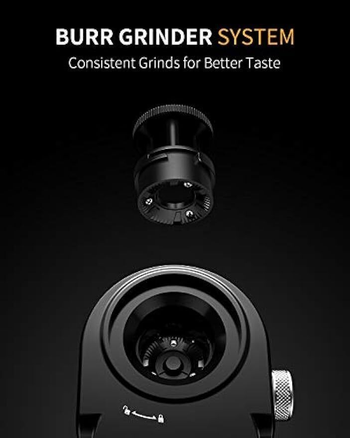 Electric Burr Coffee Grinder Adjustable Burr Mill with 16 Precise Grind Setting