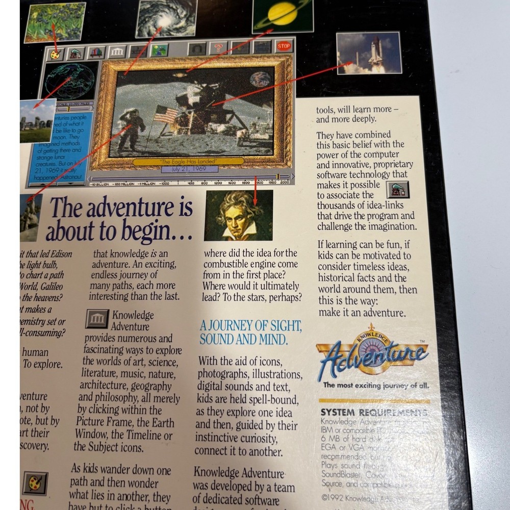 1990s Knowledge Adventure Educational Software CD ROM 8 Disks Vintage PC Game