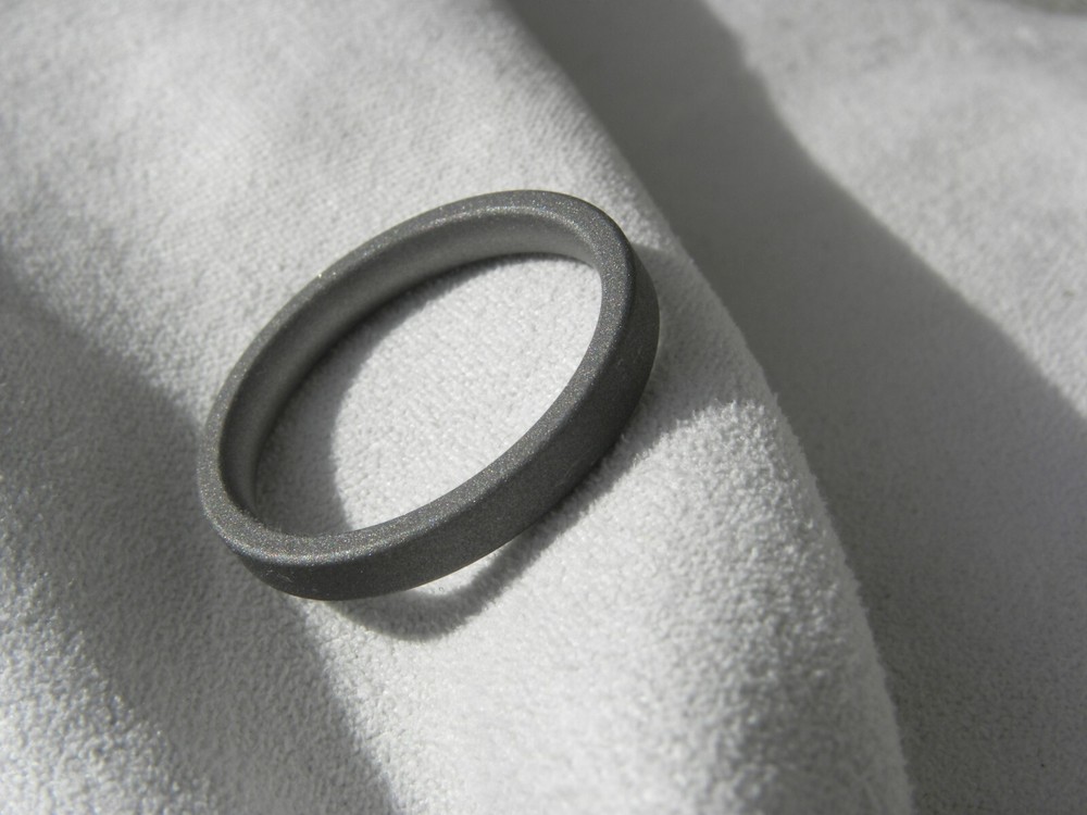 Fully Sandblasted 3mm Flat Profile Titanium Band, Ring
