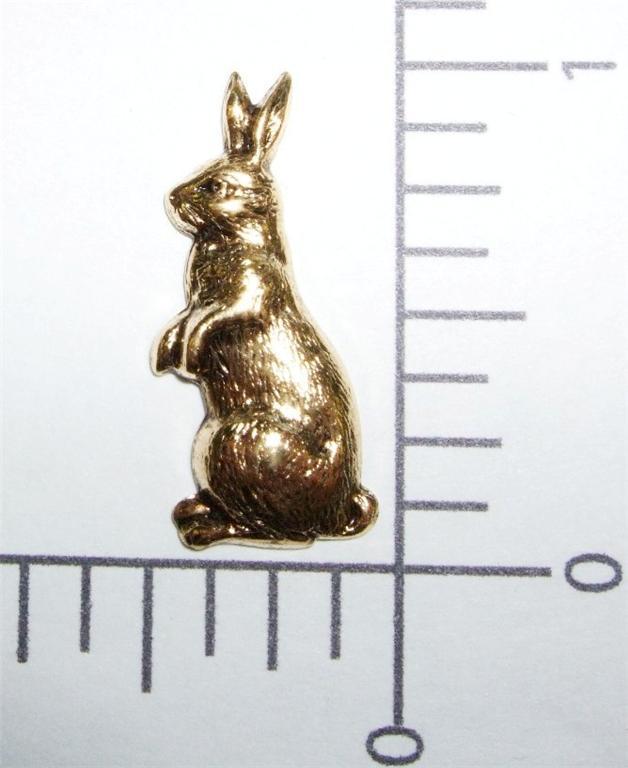 42153         3 Pc Brass Oxidized Victorian Rabbit Jewelry Finding